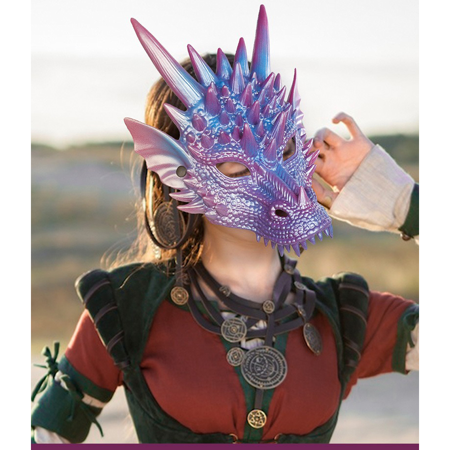 Pearl Blue Dragon Mask 3D Prin - Cosplay Prop Blueprints review and price