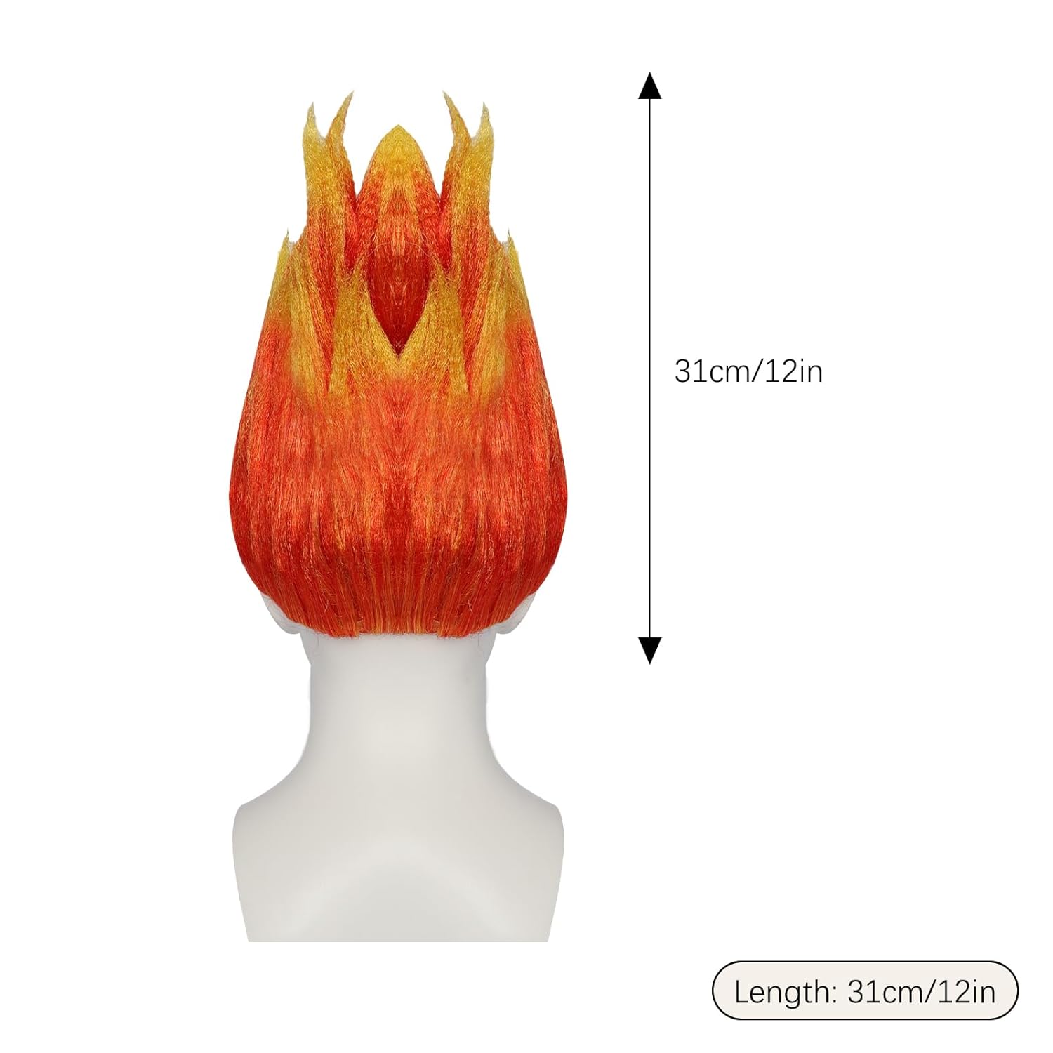 Flame Costume Wig Stylish Flam - Cosplay Flame Prop review and price